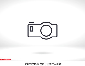 Camera Icon VECTOR 10 EPS. lorem ipsum Flat Design JPG