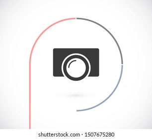 Camera Icon VECTOR 10 EPS. lorem ipsum Flat Design JPG