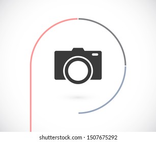 Camera Icon VECTOR 10 EPS. lorem ipsum Flat Design JPG