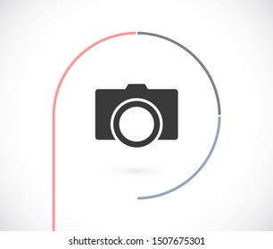 Camera Icon VECTOR 10 EPS. lorem ipsum Flat Design JPG