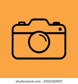 Camera icon vector art illustration.