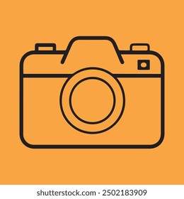 Camera icon vector art illustration.