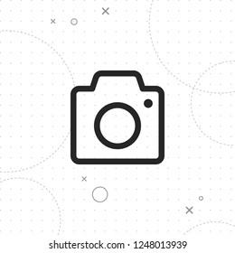 Camera icon, vector best line icon on texture background , EPS 10
