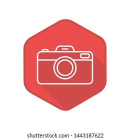 Camera Icon. Vector Button. Eps
