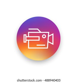 Camera icon vector, clip art. Also useful as logo, circle app icon, web element, symbol, graphic image, silhouette and illustration. Compatible with ai, cdr, jpg, png, svg, pdf, ico and eps. svg