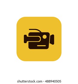 Camera icon vector, clip art. Also useful as logo, square app icon, web element, symbol, graphic image, silhouette and illustration. Compatible with ai, cdr, jpg, png, svg, pdf, ico and eps.