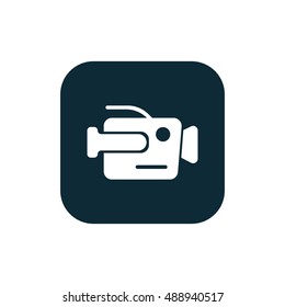 Camera icon vector, clip art. Also useful as logo, square app icon, web element, symbol, graphic image, silhouette and illustration. Compatible with ai, cdr, jpg, png, svg, pdf, ico and eps.