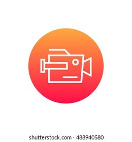 Camera icon vector, clip art. Also useful as logo, circle app icon, web element, symbol, graphic image, silhouette and illustration. Compatible with ai, cdr, jpg, png, svg, pdf, ico and eps.