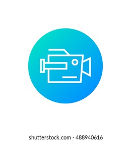 Camera icon vector, clip art. Also useful as logo, circle app icon, web element, symbol, graphic image, silhouette and illustration. Compatible with ai, cdr, jpg, png, svg, pdf, ico and eps.