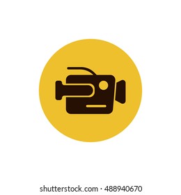 Camera icon vector, clip art. Also useful as logo, circle app icon, web element, symbol, graphic image, silhouette and illustration. Compatible with ai, cdr, jpg, png, svg, pdf, ico and eps.