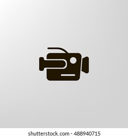 Camera icon vector, clip art. Also useful as logo, web element, symbol, graphic image, silhouette and illustration. Compatible with ai, cdr, jpg, png, svg, pdf, ico and eps.