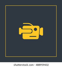 Camera icon vector, clip art. Also useful as logo, web element, symbol, graphic image, silhouette and illustration. Compatible with ai, cdr, jpg, png, svg, pdf, ico and eps.