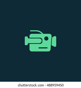 Camera icon vector, clip art. Also useful as logo, web element, symbol, graphic image, silhouette and illustration. Compatible with ai, cdr, jpg, png, svg, pdf, ico and eps.