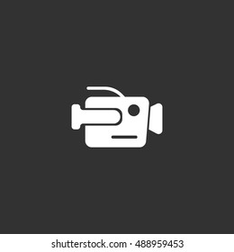 Camera icon vector, clip art. Also useful as logo, web element, symbol, graphic image, silhouette and illustration. Compatible with ai, cdr, jpg, png, svg, pdf, ico and eps.