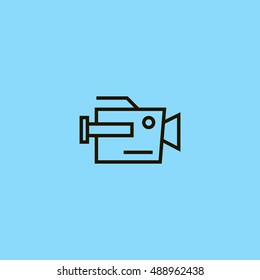 Camera icon vector, clip art. Also useful as logo, web element, symbol, graphic image, silhouette and illustration. Compatible with ai, cdr, jpg, png, svg, pdf, ico and eps.