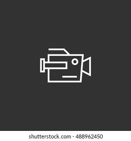 Camera icon vector, clip art. Also useful as logo, web element, symbol, graphic image, silhouette and illustration. Compatible with ai, cdr, jpg, png, svg, pdf, ico and eps.