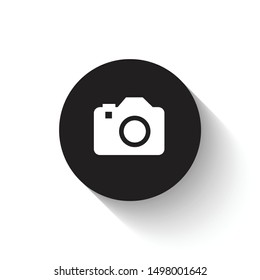 Camera icon vector design. Black flat icon with dynamic concept. Scalable vector design. 