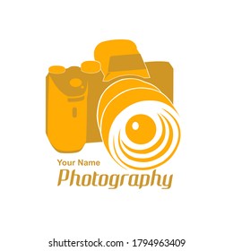 Icono de cámara, diseño vectorial, logotipo de la empresa, marca del fotógrafo, nombre de la fotografía.