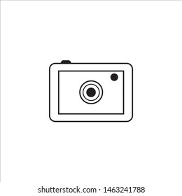 camera icon vector design, eps 10, black and white
