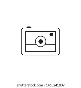 camera icon vector design, eps 10, black and white
