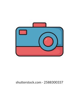 camera icon vector design illustration cartoon flat style