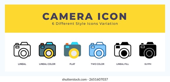 Camera icon vector design illustration in trendy style