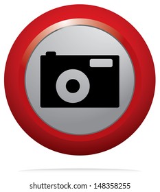 Camera icon, vector design. Isolated creative illustration.