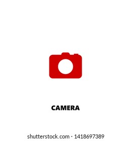 camera icon. camera vector design. sign design. red color