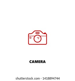 camera icon. camera vector design. sign design. red color