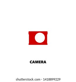 camera icon. camera vector design. sign design. red color