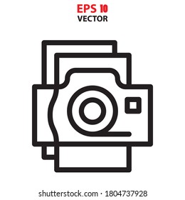 Camera icon vector. Design tools icon concept for app or website. Eps 10 vector illustration.