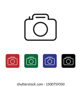Camera icon - Vector diferent color. Photo concept Vector diferent color illustration.