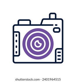 Kamerasymbol. Vektorsymbol mit zwei Tönen für Ihre Website, Ihr Handy, Ihre Präsentation und Ihr Logo-Design.
