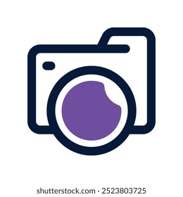 Kamerasymbol. Vektorsymbol mit zwei Tönen für Ihre Website, Ihr Handy, Ihre Präsentation und Ihr Logo-Design.
