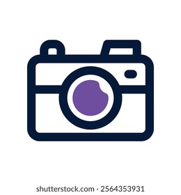 camera icon. vector dual tone icon for your website, mobile, presentation, and logo design.