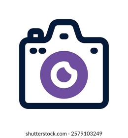 camera icon. vector dual tone icon for your website, mobile, presentation, and logo design.