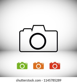 Camera icon, Vector EPS 10 illustration style