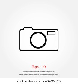 Camera icon, Vector EPS 10 illustration style