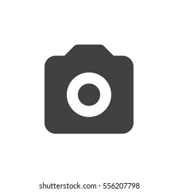 Camera icon vector, filled flat sign, solid simple pictogram isolated on white. Symbol, logo illustration