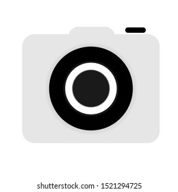 Camera icon vector, flat design.