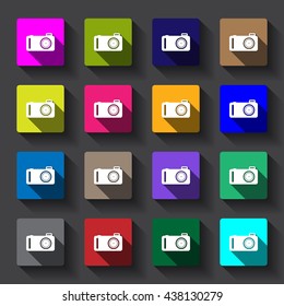 Camera Icon vector flat design style