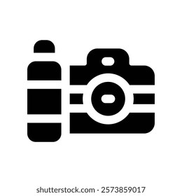 camera icon. vector glpyh icon for your website, mobile, presentation, and logo design.