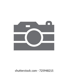 Camera icon vector. Camera glyph style design