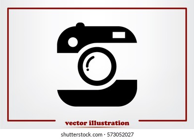Camera icon vector illustration.