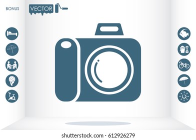 Camera icon vector illustration