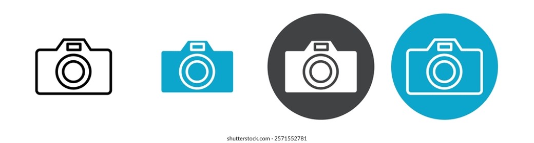 camera icon Vector illustration in black