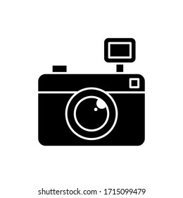 Ilustración vectorial de icono de cámara. Plantilla vectorial de diseño de cámara. Icono de cámara vector de diseño plano para sitio web, símbolo, logotipo, signo, aplicación, UI.