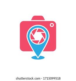 Camera Icon Vector Illustration. Camera design vector template. Camera icon flat design vector for website, symbol, logo, sign, app, UI.