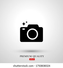 camera icon. Vector illustration EPS 10.