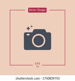 camera icon. Vector illustration EPS 10.